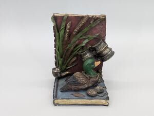 Vintage Heavy Resin Explorer Nature Journal Mallard Duck 5.5" Bookend